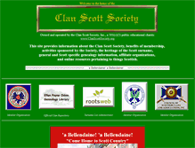 Tablet Screenshot of clanscottsociety.org